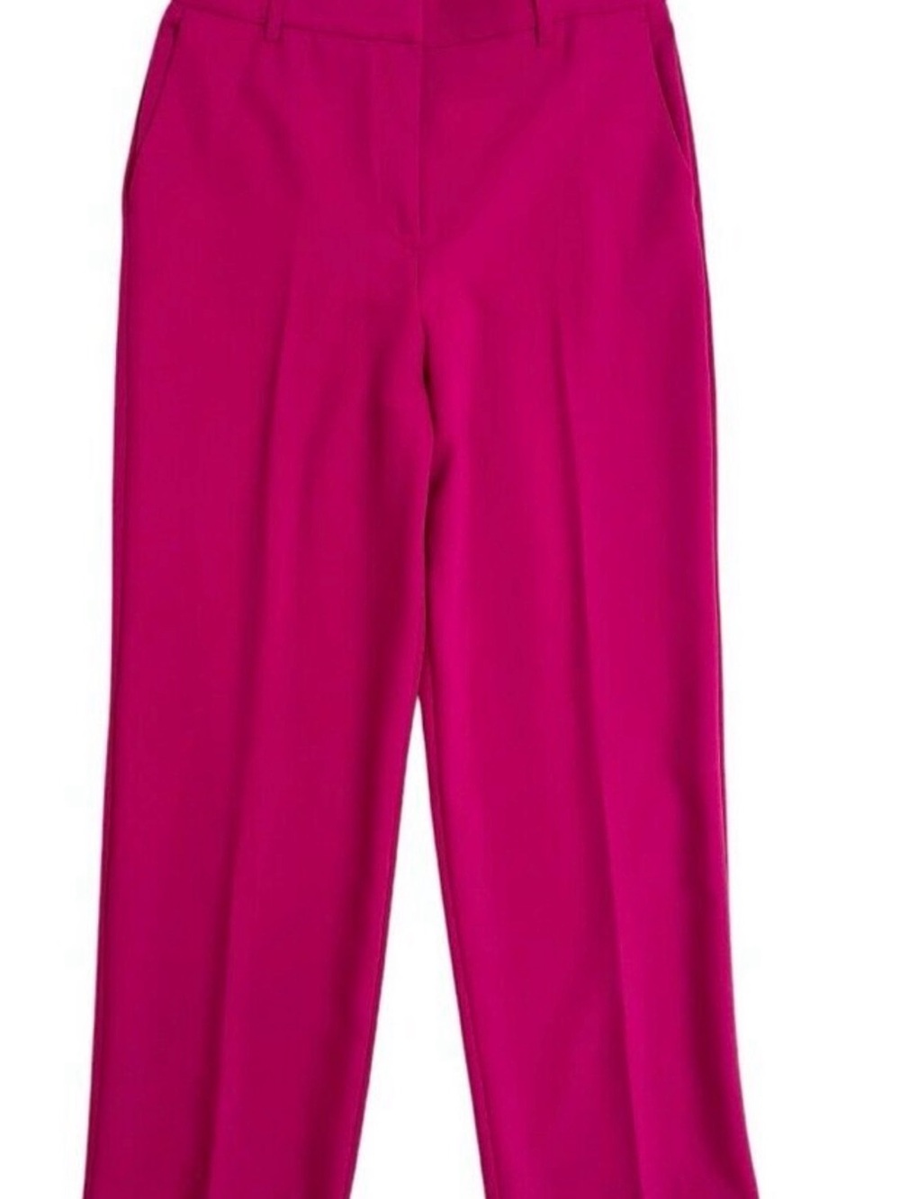NWT Joie Classic High-Waist Straight Leg Pants in Fuchsia Pink stretch